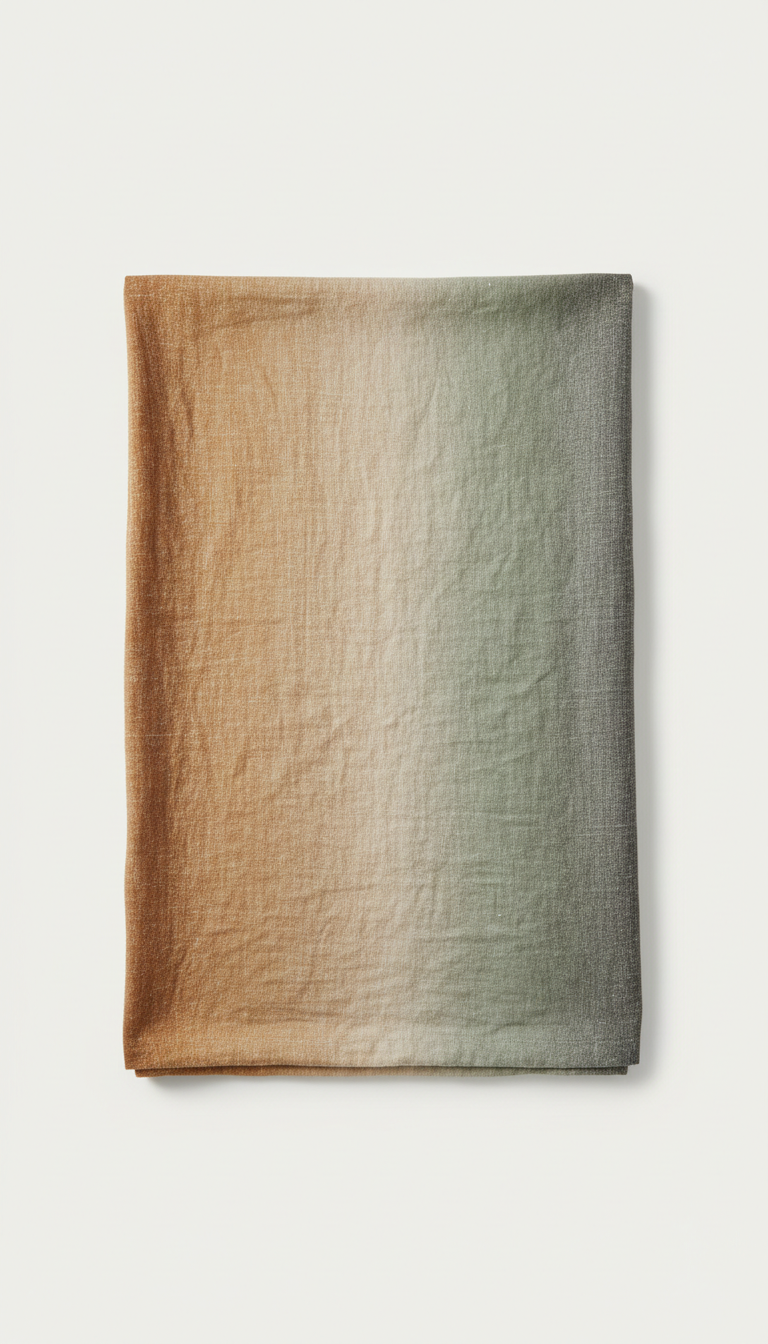 Textured linen throw blanket