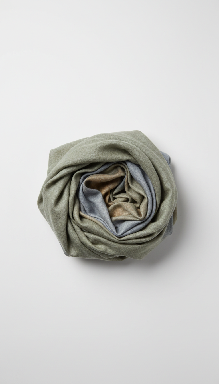 Moss Silver Linen Throw Blanket
