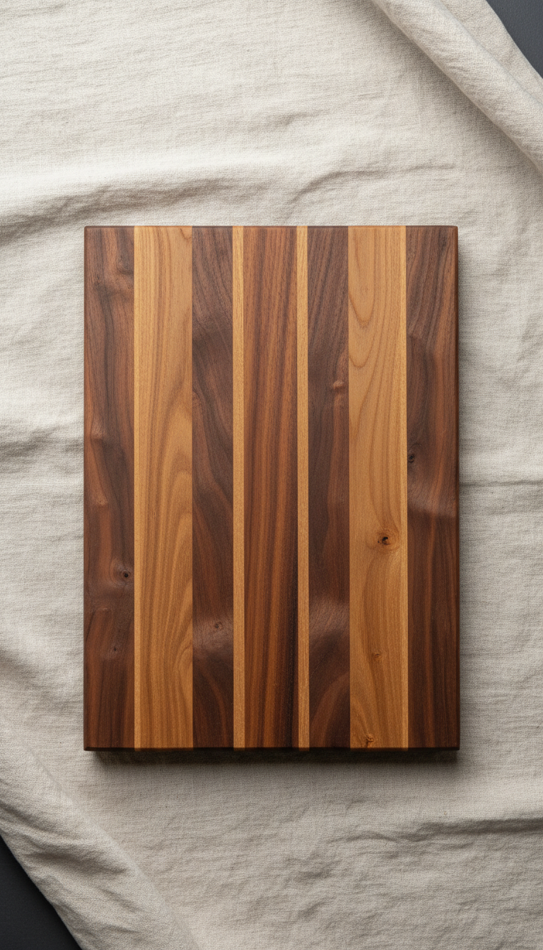 Handcrafted hardwood serving board